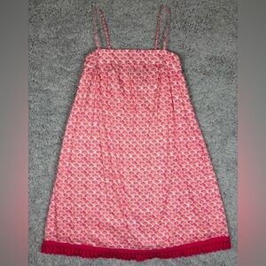 Vineyard Vines Dress Womens Small Tiny Leaves Swing Mini Coverup Beach Bright